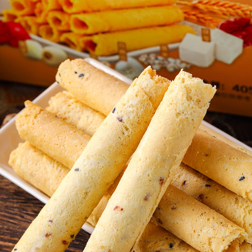 【酥脆可口 蛋香浓郁】 八珍米蛋卷 配料干净 405g/箱 商品图2