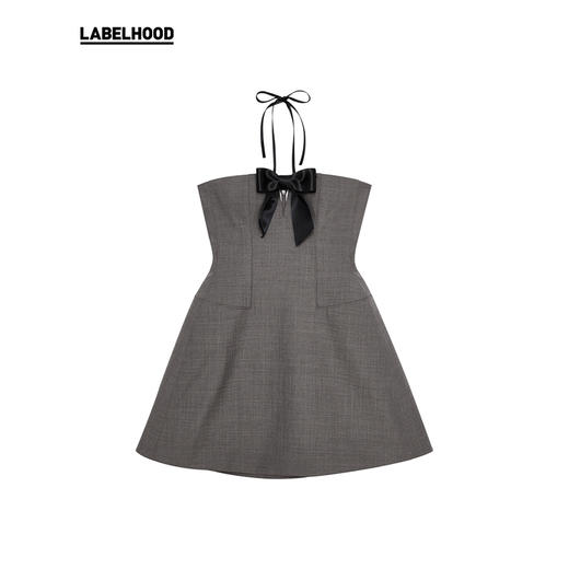 【SHUSHUTONG】蕾虎蝴蝶结挂脖连衣裙春夏装裙子 商品图3