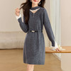 中长款毛衣秋冬2024新款宽松厚遮屁股内搭慵懒风新年针织连衣裙xfy-2351 商品缩略图1