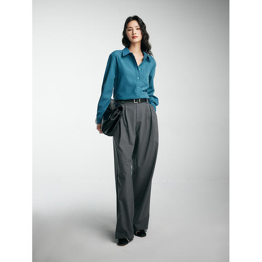 棉仓346604037-初棉胸口单袋衬衫 商品图4