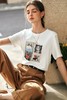 OLrain欧芮儿韩系白色T恤女春季2025年新款休闲通勤趣味短袖上衣 商品缩略图0