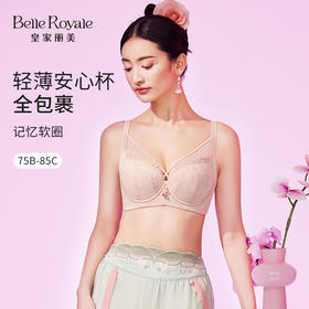 皇家丽美薄款收副乳安全包裹不跑杯调整型文胸内衣WJ2501-1