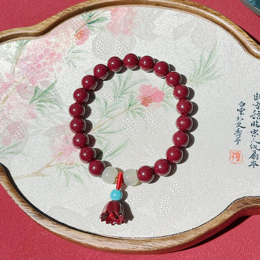 【2025朱砂】如意莲花朱砂手串8mm 商品图1