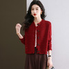 CC-103-66303春秋季小个子圆领外套女士2025新款洋气流苏针织亮片短款毛衣开衫 商品缩略图2