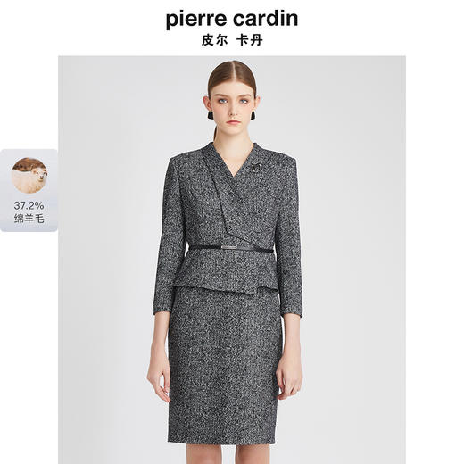 皮尔卡丹女装轻商务通勤修身简约知性气质连衣裙P2337E2874B0 商品图0