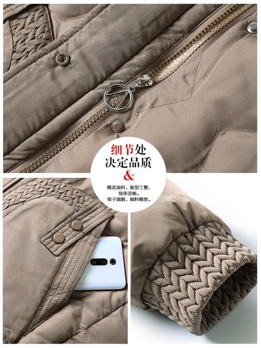 【洋气中年妈妈冬装棉衣】加绒外套中老年人女装冬季棉袄棉服 商品图4