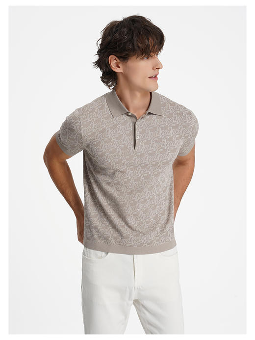 callisto卡其色棉混纺T恤 商品图3