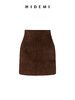 HIDEMI立体剪裁显瘦皮裙短裙半身裙巴恩风复古裙子 商品缩略图8