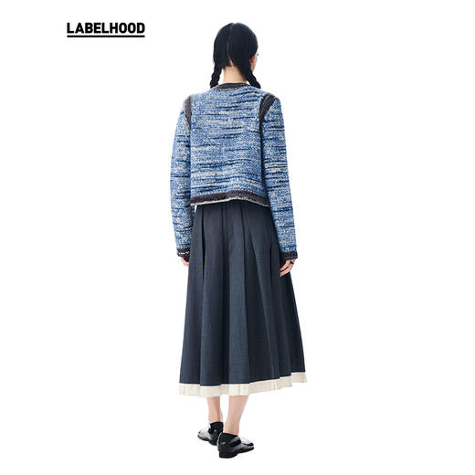 【SWAYING x LABELHOOD】蕾虎联名款钩针拼接条纹夹克女 商品图2