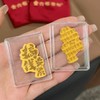 ❤️ 来自九华山金光闪闪的礼物🎁过年送真金【足金手机贴】  ✅每张2mg 真金，金色纯！  ✅一物两证：一张鉴定证书，一套祈福开G卡 商品缩略图7