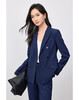【内购】升级氨纶职场通勤上班经典戗驳领双排扣下摆开叉垫肩西装外套-151X58870 商品缩略图0