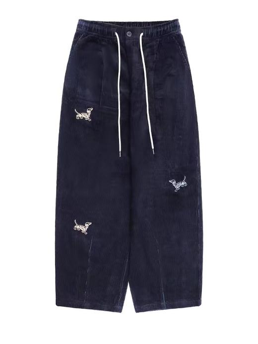 马得工地/ MDGDCK244309/小狗刺绣坑条灯笼裤 商品图3