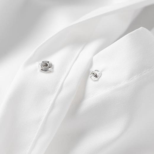 【高货wl】全新升级【铂金会员220/天猫289/差价69】(11214) 洛诗琳高级感简约翻领衬衫2025春季连肩袖收腰显瘦上衣女 商品图4