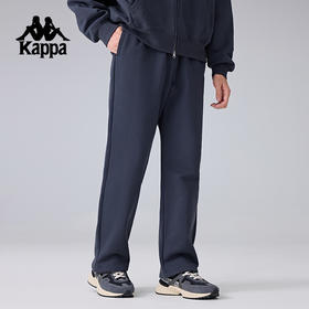 Kappa卡帕背靠背新款运动长裤男休闲直筒裤宽松针织裤跑步裤裤子K0F12AK62