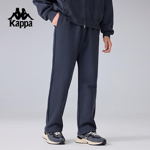 Kappa卡帕背靠背新款运动长裤男休闲直筒裤宽松针织裤跑步裤裤子K0F12AK62 商品图0