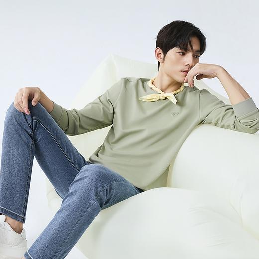 【5A抗菌2A防螨】柒牌圆领卫衣男2025春季新款中青年休闲百搭上衣128W70140 商品图1