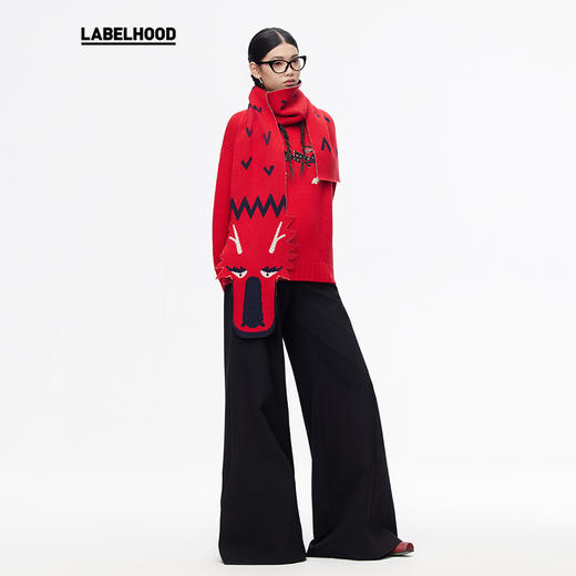 【THE FLOCKS × LABELHOOD】蕾虎联名时尚龙纹刺绣毛衣 商品图3