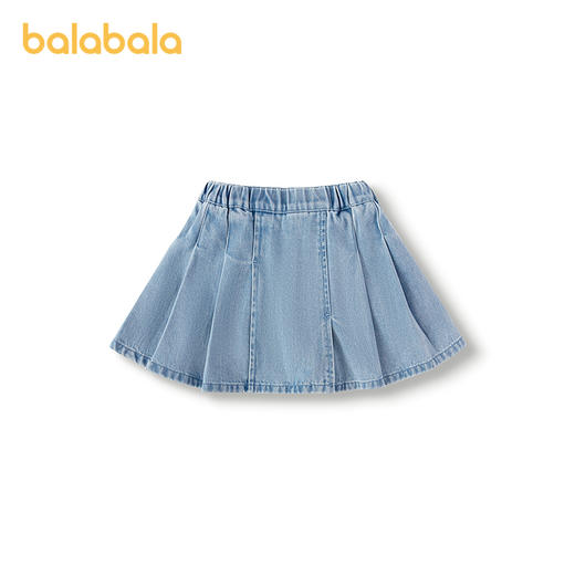 巴拉巴拉童装女童短裙牛仔百褶裙2025春新款裙子百搭 商品图2