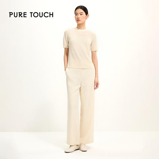 pure touch极简风中袖针织小衫1346251009 商品图1