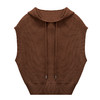 100%山羊绒无袖连帽套头背心 商品缩略图6