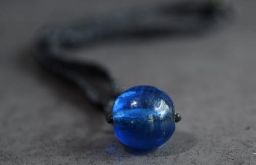 蓝琉璃编绳项链 商品图2