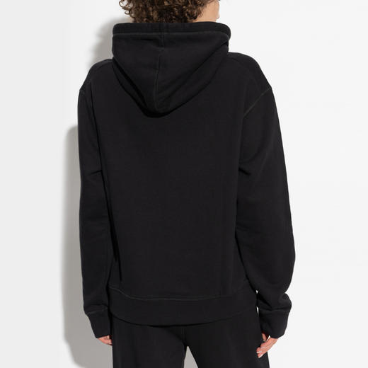 DSQUARED2 女士亮面字母徽标棉质连帽卫衣 黑色 S72GU0463 S25516 900 商品图2
