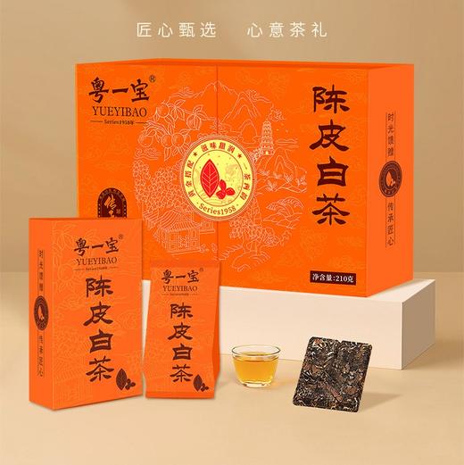 粤一宝 传承陈皮白茶礼盒 福鼎老白茶 新会陈皮  独立装紧压茶叶 商品图0