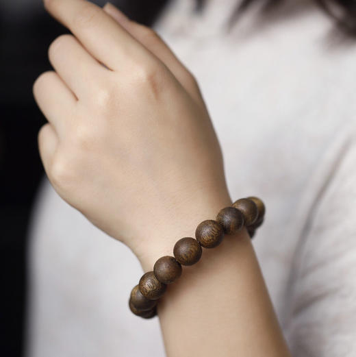 【青山特惠】12mm17颗 绿棋楠 沉香手串 c12 商品图8