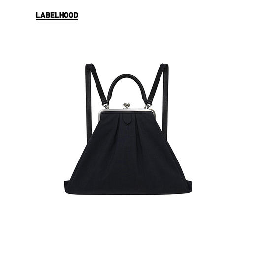 【WMWM】蕾虎工字褶口金手提双肩包百搭通勤时尚包包 商品图0