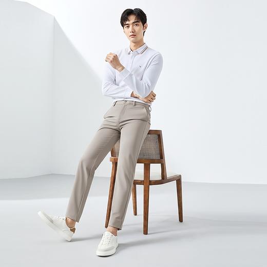 【四面弹】柒牌直筒休闲裤男士2025春季新款商务百搭中腰针织长裤128H70100 商品图3