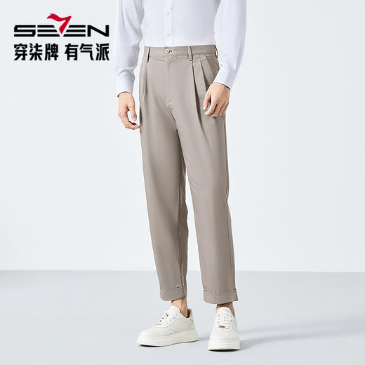 【含莱赛尔】柒牌锥形休闲裤男士2025春季新款舒适百搭九分萝卜裤128H73860 商品图1