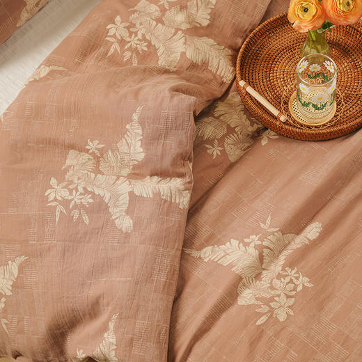 芭蕉系列全套一整套亚麻透气亲肤厚单人一体被子 商品图3