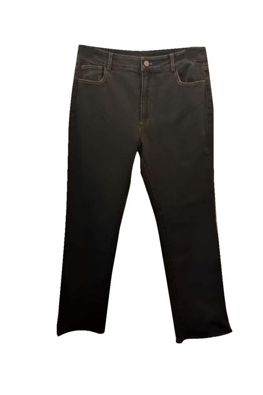 VIVIAN LIU R2445009初秋女装新款斜插兜显瘦微喇牛仔休闲长裤 商品图5