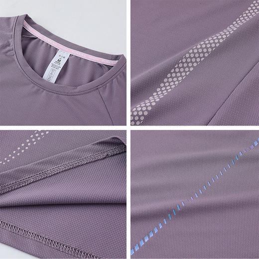 跃牌【PF系列】夏季短袖速干上衣跑步骑行训练健身衣服修身显瘦运动T恤WT23201 商品图2