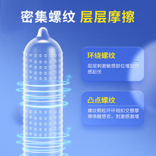 4维空间  劲勃套12只 情趣超薄 束腰螺纹大颗粒 【四维空间高端进口情趣安全套】 商品图2