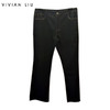 VIVIAN LIU R2445009初秋女装新款斜插兜显瘦微喇牛仔休闲长裤 商品缩略图0
