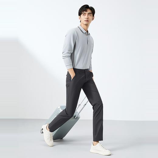 【含铜氨纤维】柒牌男士休闲裤夏季新款细纹肌理轻薄舒适商务长裤128H73650 商品图3