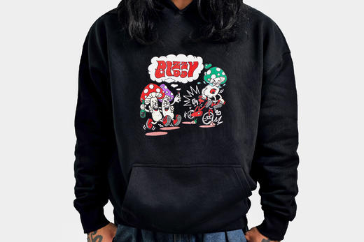 【地下怪兽】MUSHROOM RUN连帽卫衣，下单就送限量胸包一个 商品图1