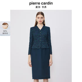 皮尔卡丹女装连衣裙拼接淑女显瘦通勤假两件连衣裙P3318E3828G0