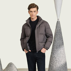 半身缘男装  冬季羽绒服短款立领简洁轻盈又保暖254212M01712955
