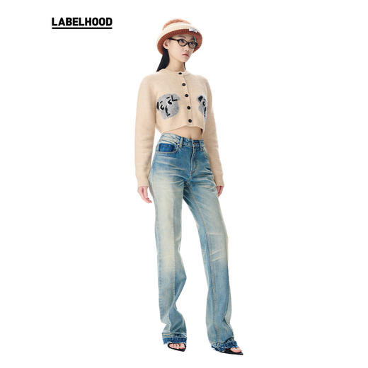 【SHORT SENTENCE×LABELHOOD】联名款小狗提花针织开衫 商品图2