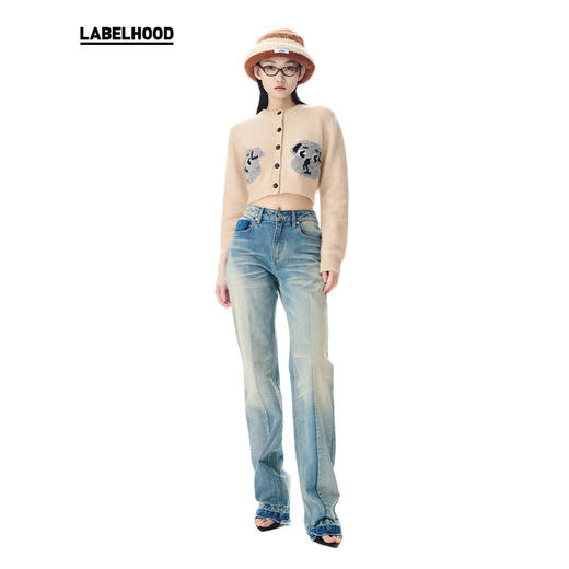 【SHORT SENTENCE×LABELHOOD】联名款小狗提花针织开衫 商品图1