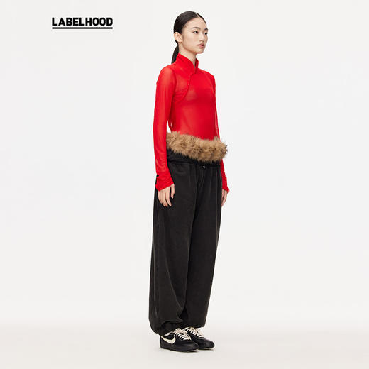 【TRINITE×LABELHOOD】蕾虎联名25早春豹纹小蛇毛衣环保皮草卫裤 商品图1