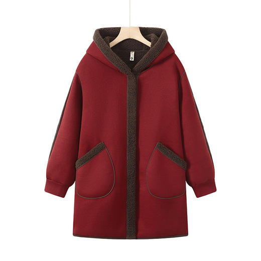 【妈妈装洋气高贵外套 】冬季新款中老年女士颗粒绒双面穿棉服大衣 商品图5