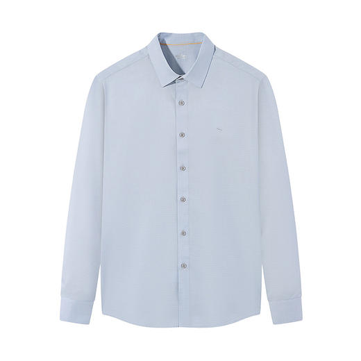 【含桑蚕丝】柒牌方领长袖衬衫男士2025春季新款休闲百搭提花衬衣128A70510 商品图4