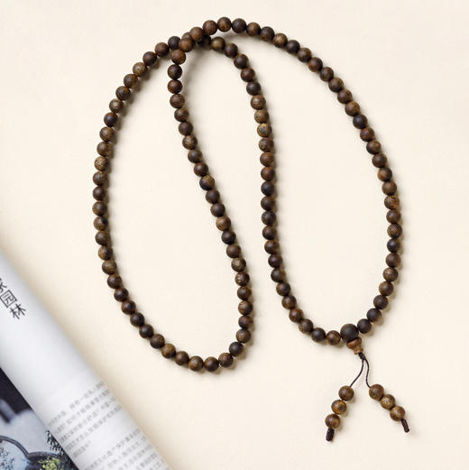 【青山特惠】8mm108颗 绿棋楠 沉香手串 手链 约24g c8 商品图4