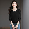 CC-BSM-729春季新款女士针织衫小个子拼接长袖宽松遮肉上衣打底 商品缩略图3