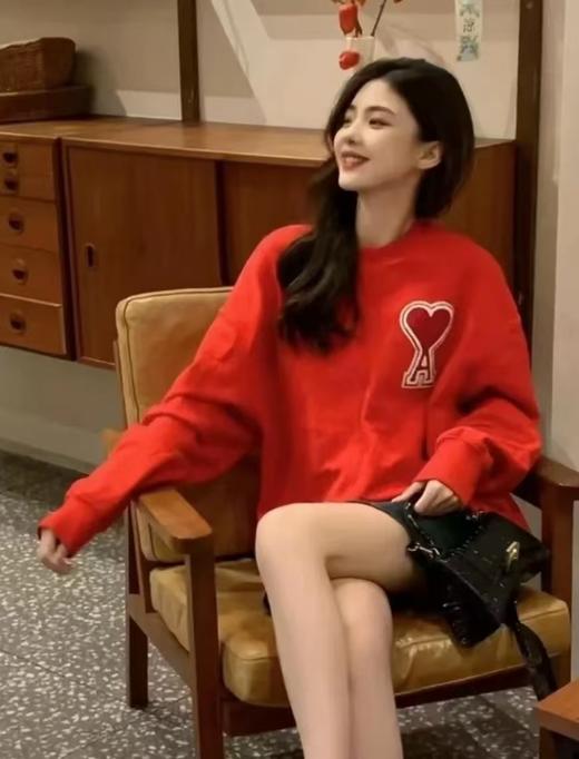 𝐀𝐦𝐢红色专属新年红卫衣 商品图0