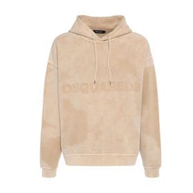DSQUARED2 男士字母徽标棉质连帽卫衣 卡其色 S71GU0699 S25030 111