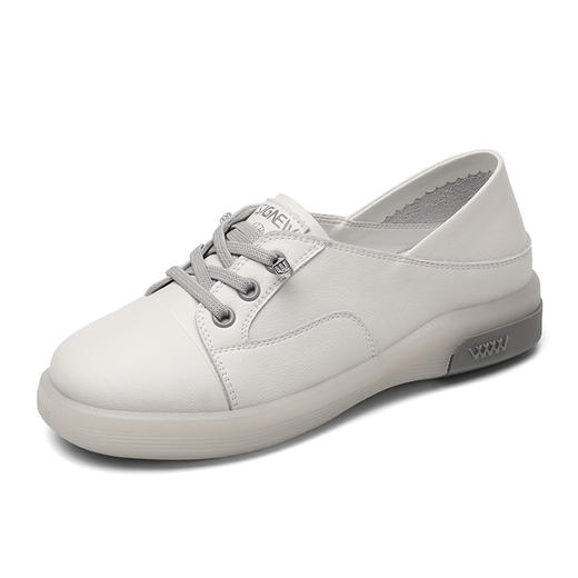 信诺轻便透气小白鞋女款2025春季新款单鞋软底休闲鞋中老年妈妈鞋5C5133-3 商品图4